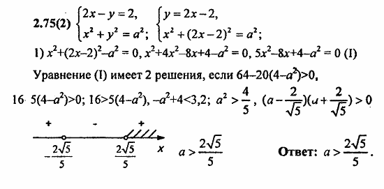 Сборник заданий для подготовки к ГИА, 9 класс, Кузнецова, Суворова, 2010, 2. Уравнения и системы уравнений Задание: 2.75(2)