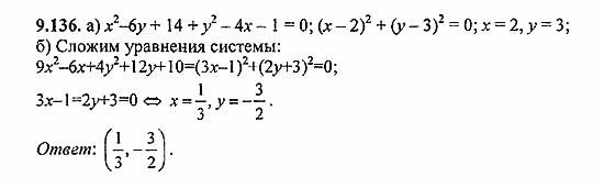 Сборник задач, 9 класс, Галицкий, Гольдман, 2011, Нелинейные системы уравнений Задание: 9.136