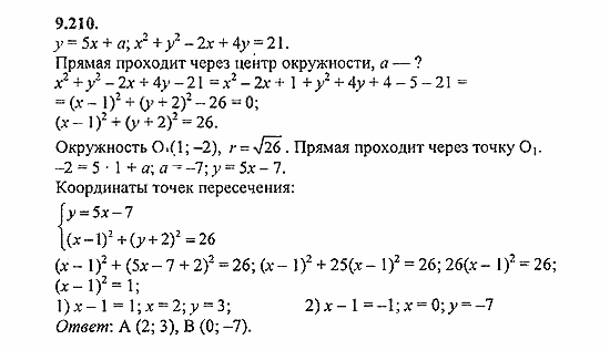 Сборник задач, 9 класс, Галицкий, Гольдман, 2011, Нелинейные системы уравнений Задание: 9.210