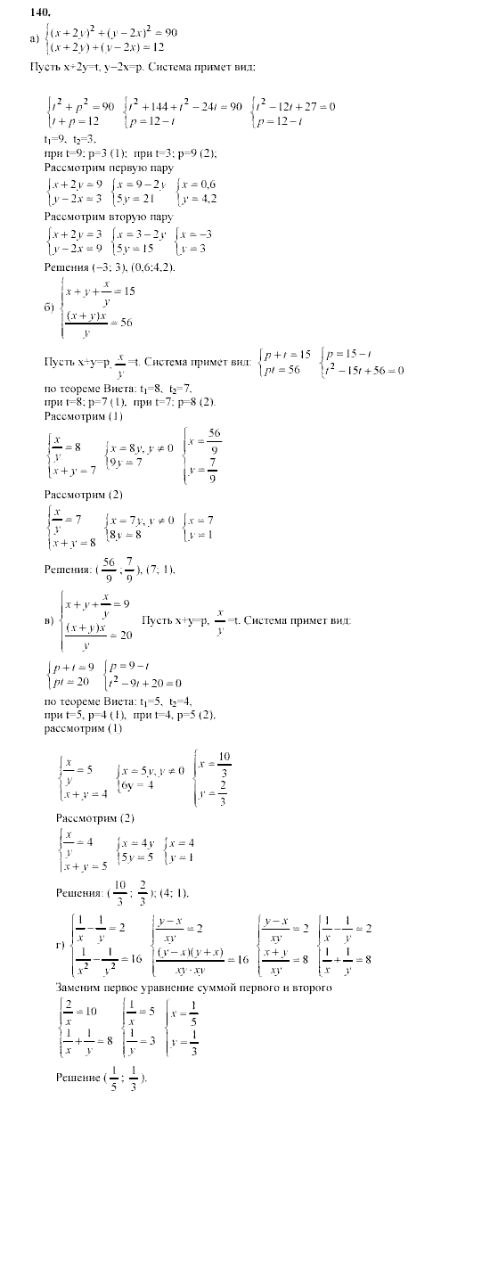 Алгебра, 9 класс, Мордкович А.Г. Мишустина Т.Н. Тульчинская Е.Е., 2003 - 2009, задание: 140
