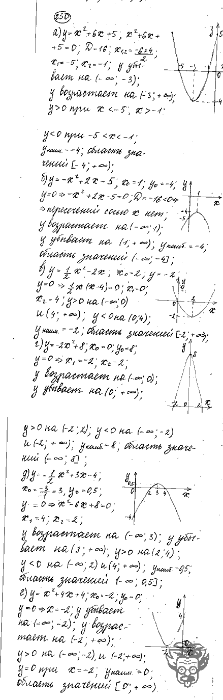 Алгебра, 9 класс, Дорофеев, Суворова, 2011 - 2015, задание: 250