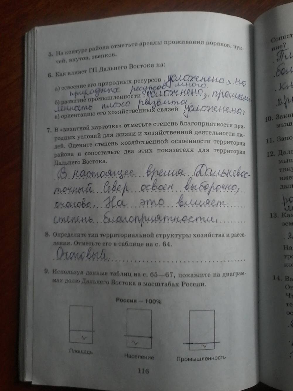 Рабочая тетрадь, 9 класс, Дронов, Ром, 2011, задание: стр. 116