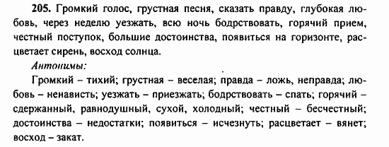 Русский язык, 9 класс, Бархударов, Крючков, 2008, Упражнения Задание: 205