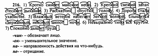 Русский язык, 9 класс, Бархударов, Крючков, 2008, Упражнения Задание: 216