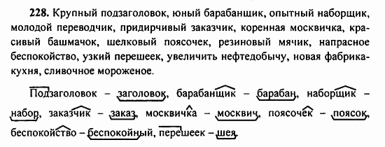 Русский язык, 9 класс, Бархударов, Крючков, 2008, Упражнения Задание: 228