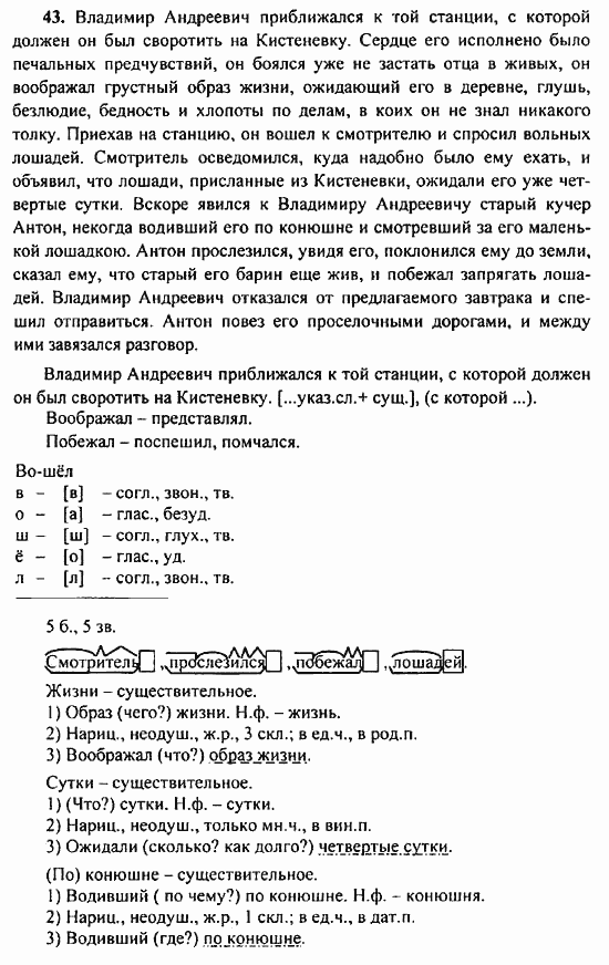 Русский язык, 9 класс, Бархударов, Крючков, 2008, Упражнения Задание: 43