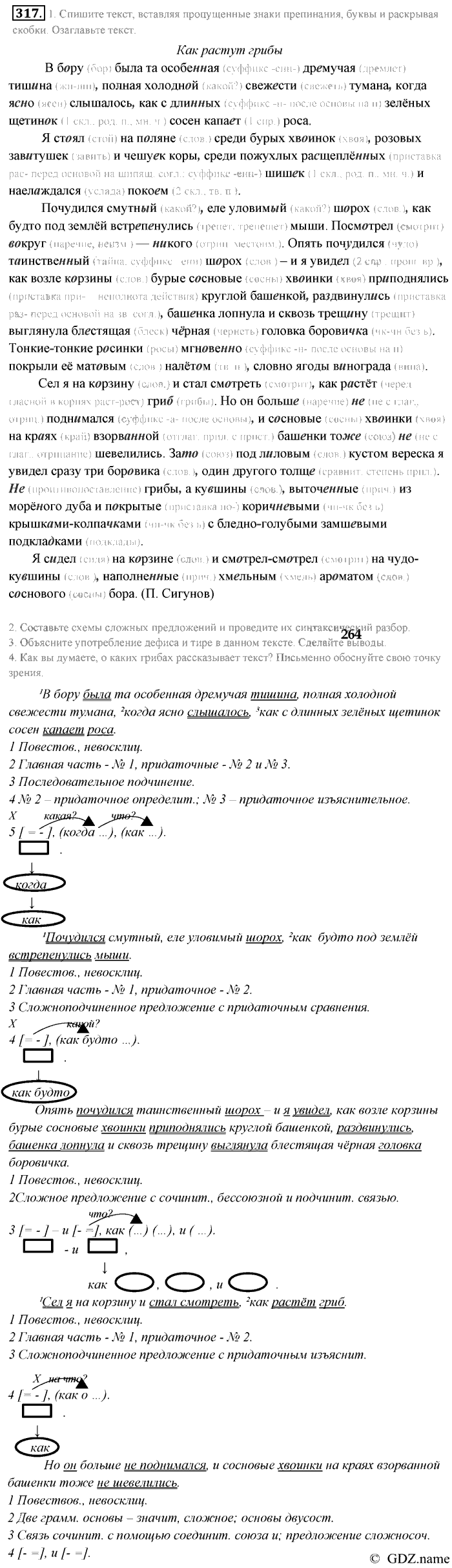 Русский язык, 9 класс, Разумовская, Львова, 2011, задание: 317