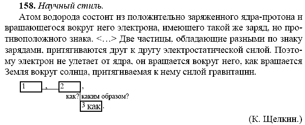 Русский язык, 9 класс, Тростенцова Л.А. Ладыженская Т.А., 2013 - 2015, задание: 158