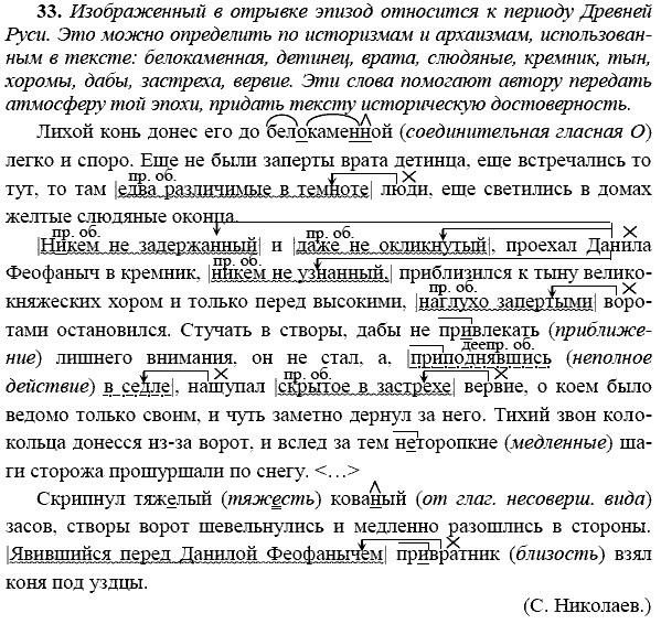 Русский язык, 9 класс, Тростенцова Л.А. Ладыженская Т.А., 2013 - 2015, задание: 33