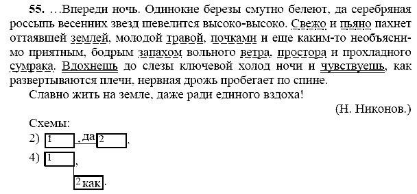 Русский язык, 9 класс, Тростенцова Л.А. Ладыженская Т.А., 2013 - 2015, задание: 55