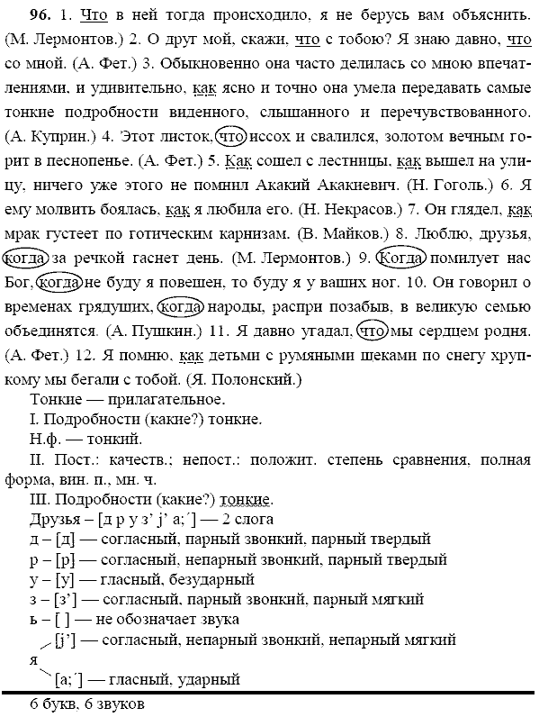 Русский язык, 9 класс, Тростенцова Л.А. Ладыженская Т.А., 2013 - 2015, задание: 96