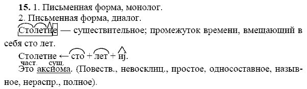 Русский язык, 9 класс, Тростенцова Л.А. Ладыженская Т.А., 2013 - 2015, задание: 15