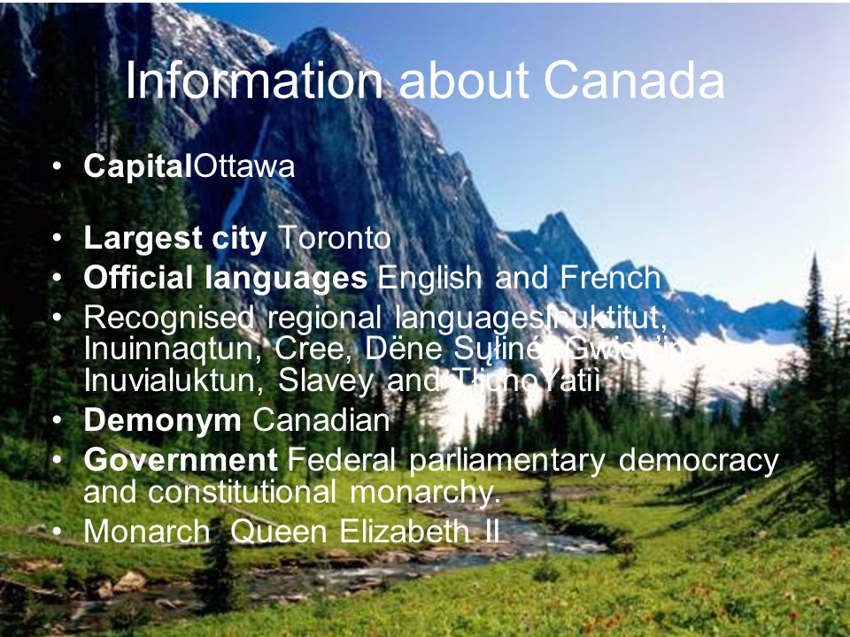 Local languages of Canada