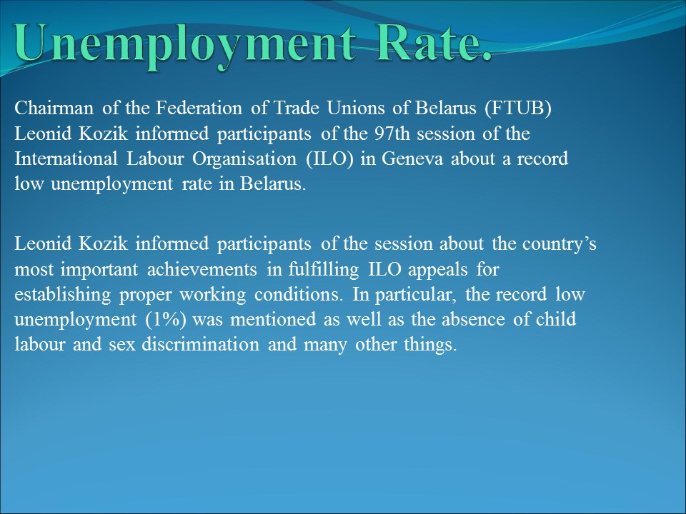Unemployment in Belarus