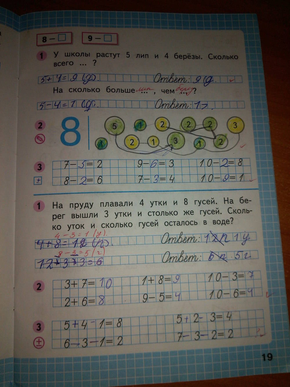 Готовые ответы 1 класс рабочая тетрадь. Математика 1 класс Волкова стр 19 рабочая тетрадь. Математика 1 класс рабочая тетрадь стр 19 ответы. Моро Волкова математика 1 класс рабочая тетрадь стр 19. Математика 1 класс рабочая тетрадь 2 часть Моро стр 19.
