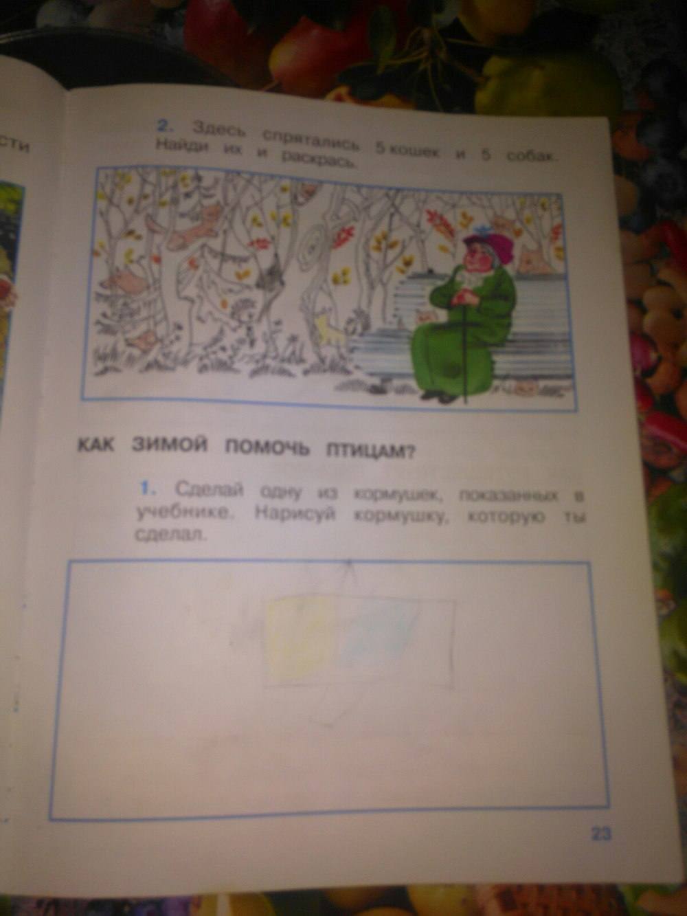 Рабочая тетрадь, 1 класс, Плешаков А.А., 2010, задание: стр. 23