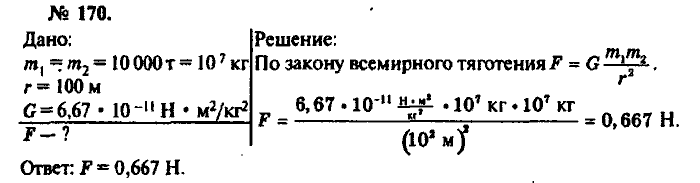Физика, 10 класс, Рымкевич, 2001-2012, задача: 170