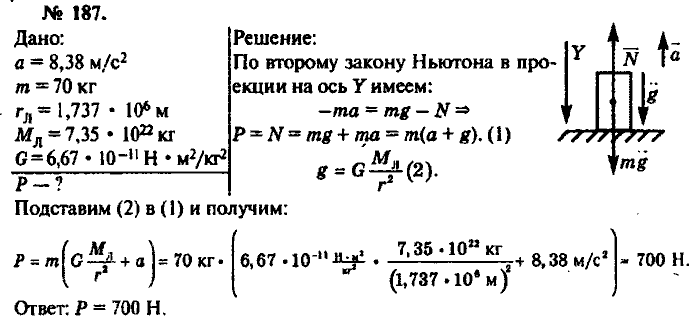 Физика, 10 класс, Рымкевич, 2001-2012, задача: 187