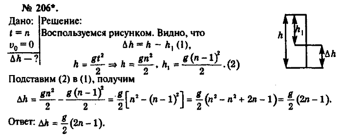 Физика, 10 класс, Рымкевич, 2001-2012, задача: 206