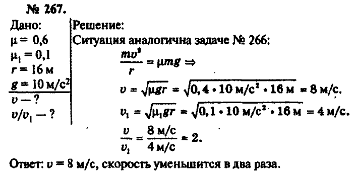 Физика, 10 класс, Рымкевич, 2001-2012, задача: 267