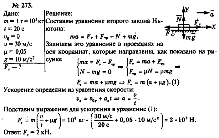 Физика, 10 класс, Рымкевич, 2001-2012, задача: 273