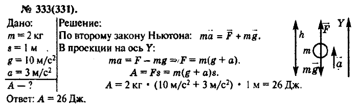 Физика, 10 класс, Рымкевич, 2001-2012, задача: 333(331)