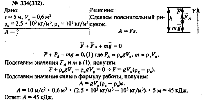 Физика, 10 класс, Рымкевич, 2001-2012, задача: 334(332)