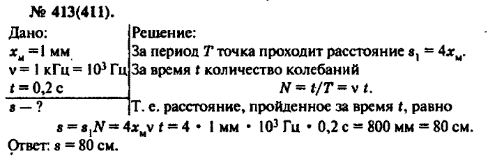 Физика, 10 класс, Рымкевич, 2001-2012, задача: 413(411)