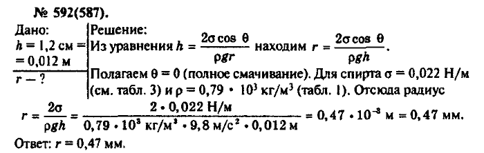 Физика, 10 класс, Рымкевич, 2001-2012, задача: 592(587)