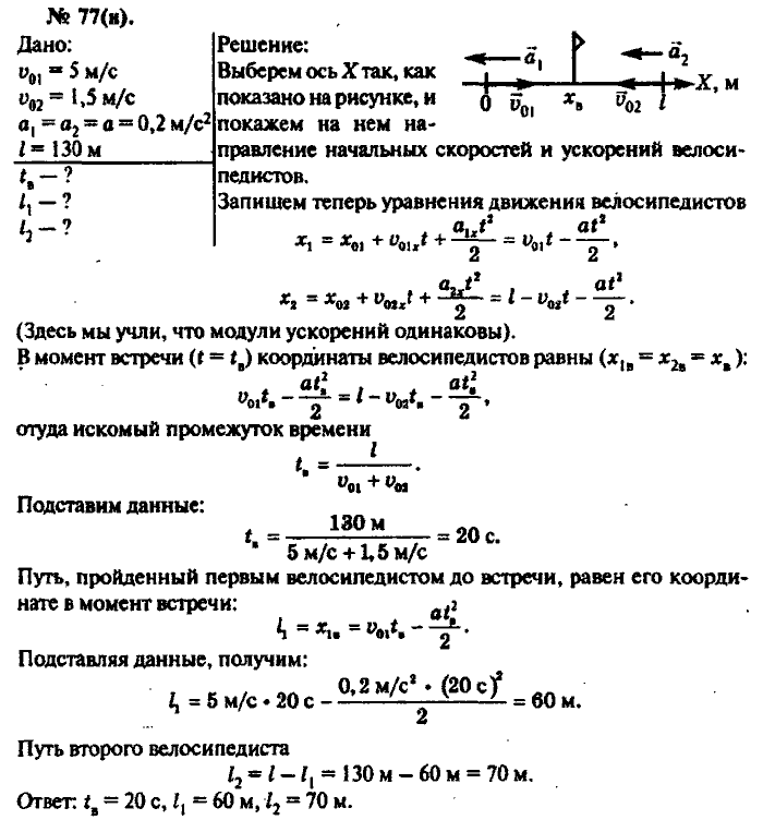 Физика, 10 класс, Рымкевич, 2001-2012, задача: 77(н)