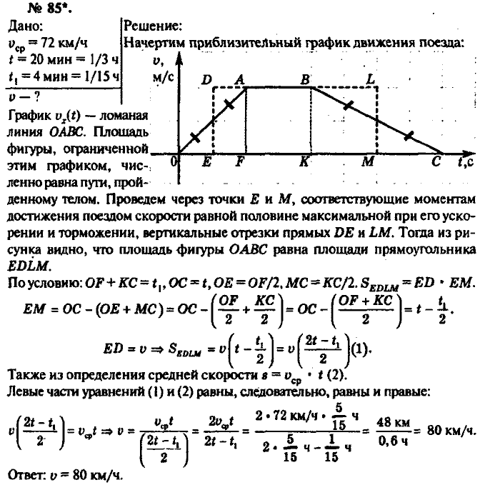 Физика, 10 класс, Рымкевич, 2001-2012, задача: 85