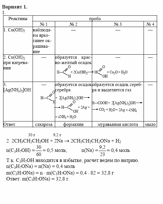 Дидактические материалы, 10 класс, Радецкий, Горшкова, 1999, Тема VIII, Работа 3 Задача: 1