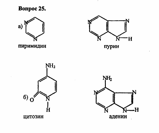 Химия, 10 класс, Цветков, 2008-2013, § 43. Примидиновые и пуриновые основания Задача: 25
