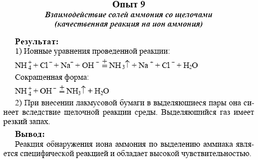 Написать схемы реакций разложение солей аммония Тема урока "Соли аммония". 9-й класс