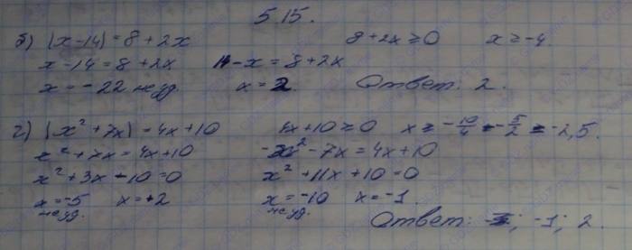 Алгебра, 10 класс, Мордкович, 2015, Номера Задание: 5.15