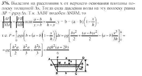 Начала анализа, 10 класс, А.Н. Колмогоров, 2001-2010, Глава III. Первообразная и интеграл Задача: 376