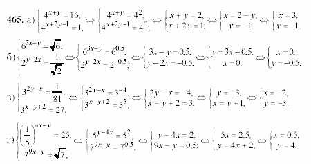 Начала анализа, 10 класс, А.Н. Колмогоров, 2001-2010, Глава IV. Показательная и логарифмическая функции Задача: 465