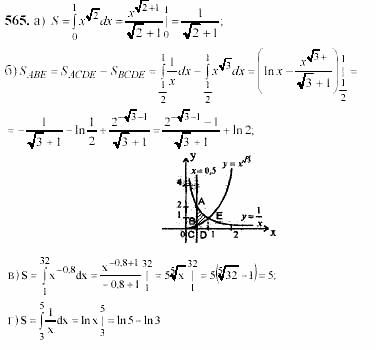 Начала анализа, 10 класс, А.Н. Колмогоров, 2001-2010, Глава IV. Показательная и логарифмическая функции Задача: 565