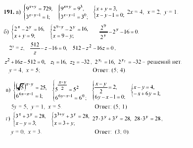 Начала анализа, 10 класс, А.Н. Колмогоров, 2001-2010, Глава V. Задачи на повторение Задача: 191