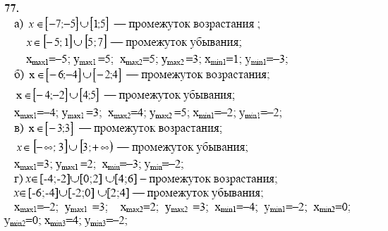 Начала анализа, 10 класс, А.Н. Колмогоров, 2001-2010, Глава I. Тригонометрические функции Задача: 77