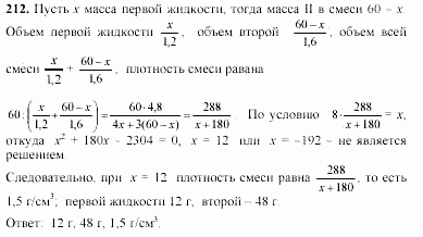 Начала анализа, 10 класс, А.Н. Колмогоров, 2001-2010, Глава V. Задачи на повторение Задача: 212