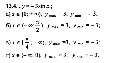 Задачник, 10 класс, А.Г. Мордкович, 2011 - 2015, § 13 Преобразование графиков тригонометрических функций Задание: 13.4