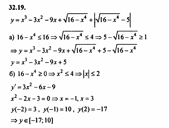Задачник, 10 класс, А.Г. Мордкович, 2011 - 2015, § 31 Построение графиков функций Задание: 32.19