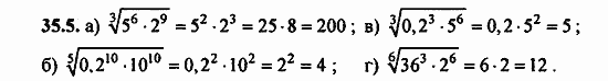 Задачник, 10 класс, А.Г. Мордкович, 2011 - 2015, § 35 Свойства корня n-й степени Задание: 35.5