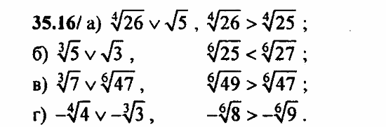 Задачник, 10 класс, А.Г. Мордкович, 2011 - 2015, § 35 Свойства корня n-й степени Задание: 35.16