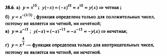Задачник, 10 класс, А.Г. Мордкович, 2011 - 2015, § 38 Степенные функции их свойства и графики Задание: 38.6