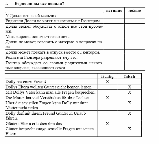 Немецкий язык, 10 класс, Воронина, Карелина, 2002, IV Задание: 1