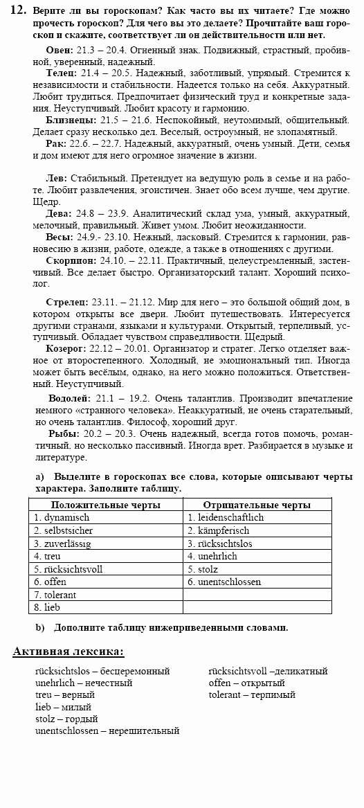 Немецкий язык, 10 класс, Воронина, Карелина, 2002, Wer ist das Задание: 12