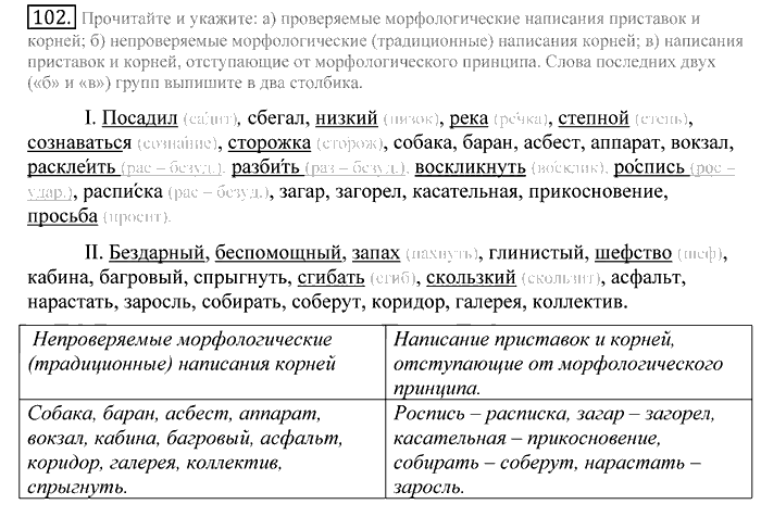 Русский язык, 10 класс, Греков, Крючков, Чешко, 2002-2011, задание: 102