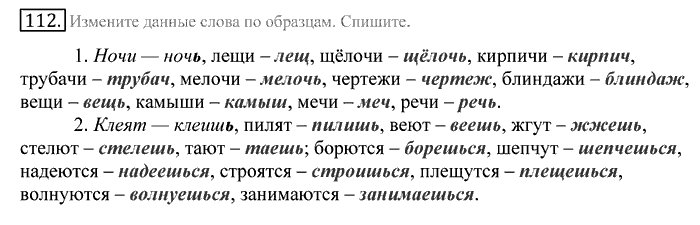 Русский язык, 10 класс, Греков, Крючков, Чешко, 2002-2011, задание: 112